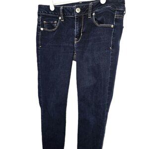 American Eagle Womens Skinny Stretch Jeans Size 4 Dark Wash